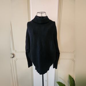 Bluivy Black Slouch Neck Dolman Pullover Size S/M